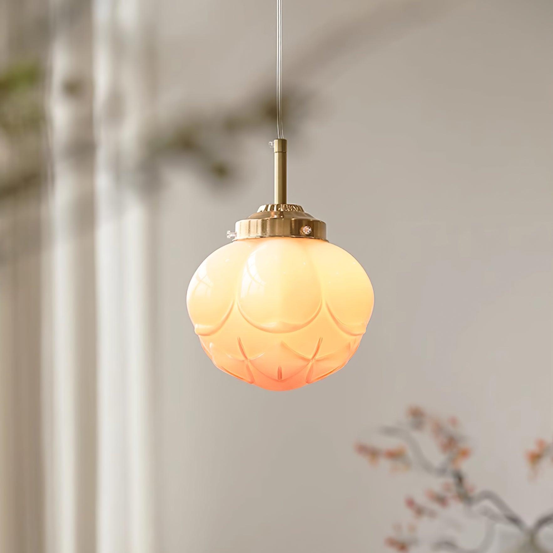 Pendant Lamp and Glass Lotus Flower Shade Artistic Retro - Letslighting