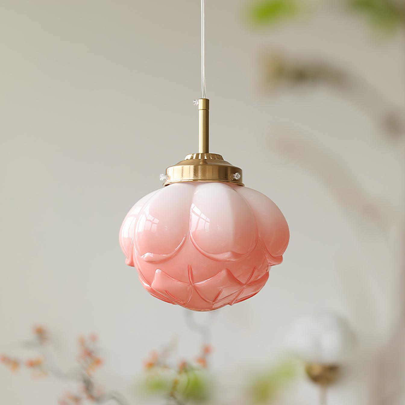 Pendant Lamp and Glass Lotus Flower Shade Artistic Retro - Letslighting