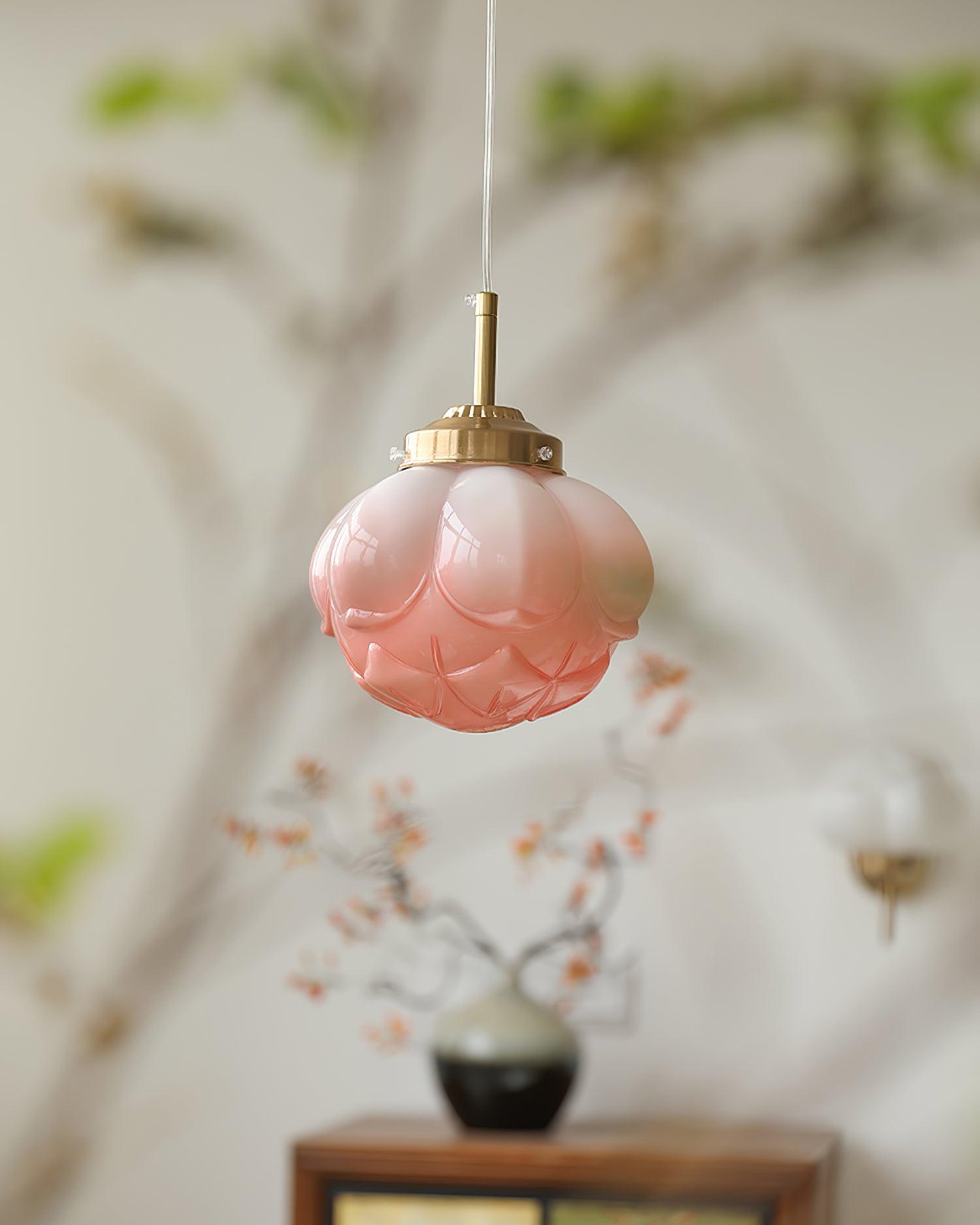 Pendant Lamp and Glass Lotus Flower Shade Artistic Retro - Letslighting