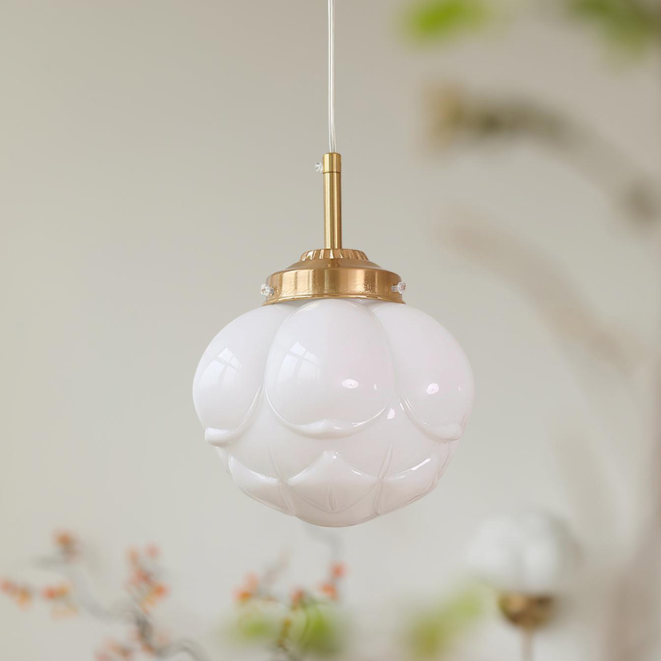 Pendant Lamp and Glass Lotus Flower Shade Artistic Retro - Letslighting