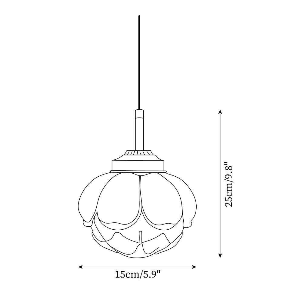 Pendant Lamp and Glass Lotus Flower Shade Artistic Retro - Letslighting