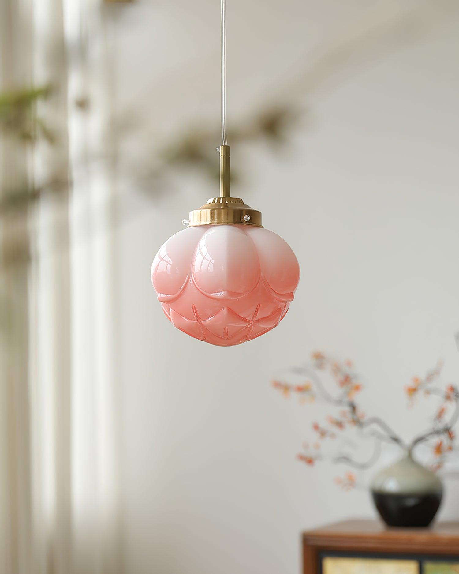 Pendant Lamp and Glass Lotus Flower Shade Artistic Retro - Letslighting