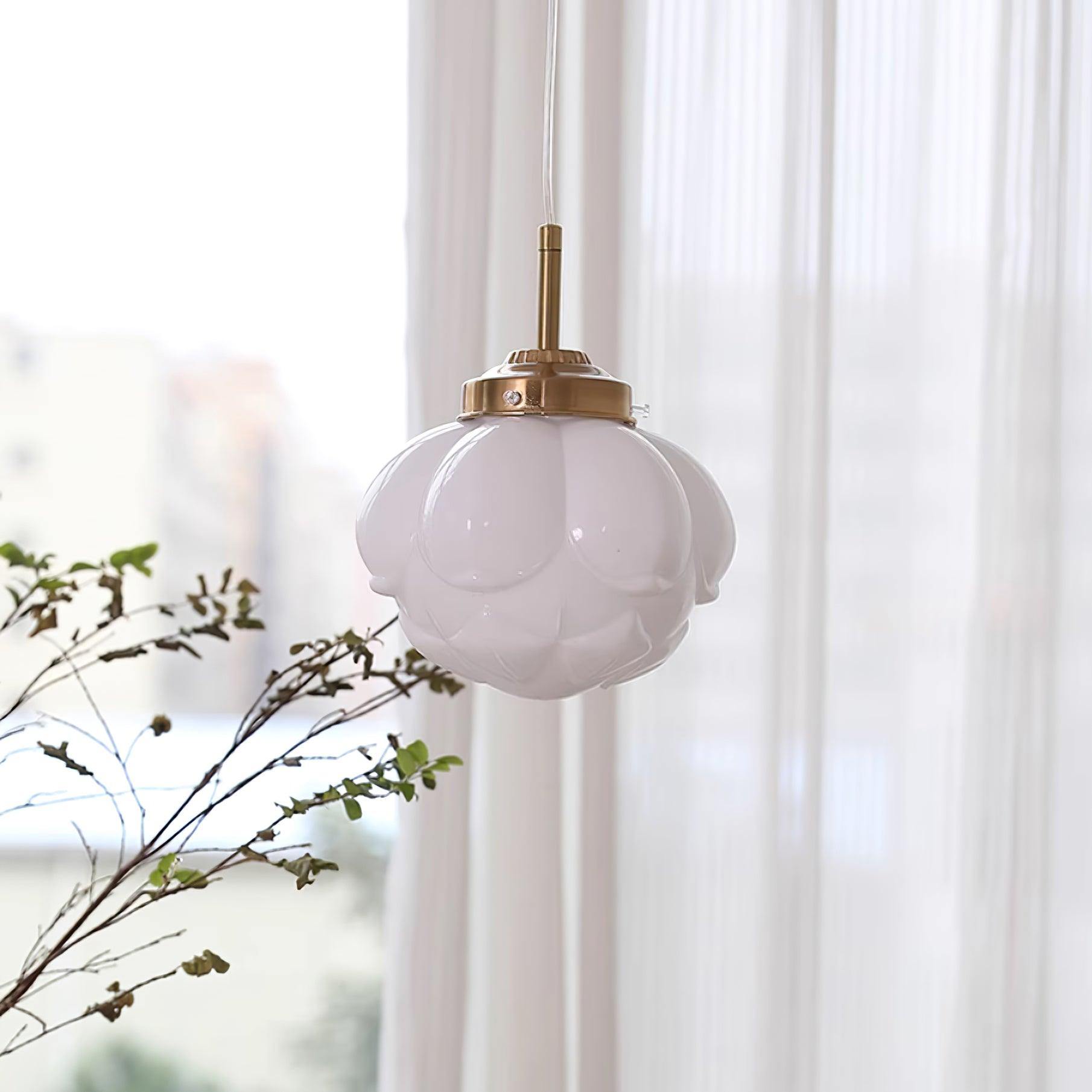 Pendant Lamp and Glass Lotus Flower Shade Artistic Retro - Letslighting