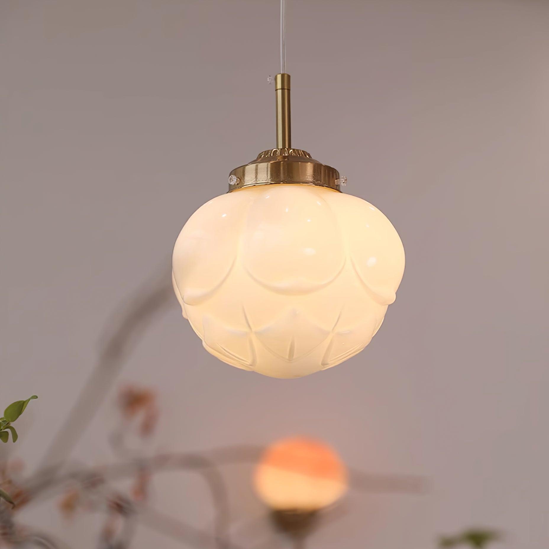 Pendant Lamp and Glass Lotus Flower Shade Artistic Retro - Letslighting