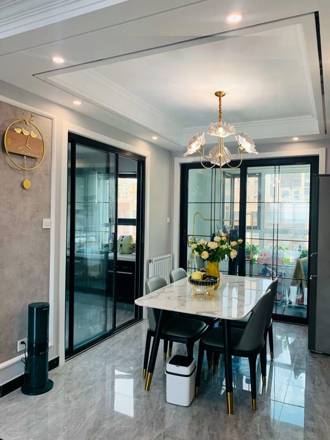 Lustra Chandelier Lotus Leaf Glass - Letslighting