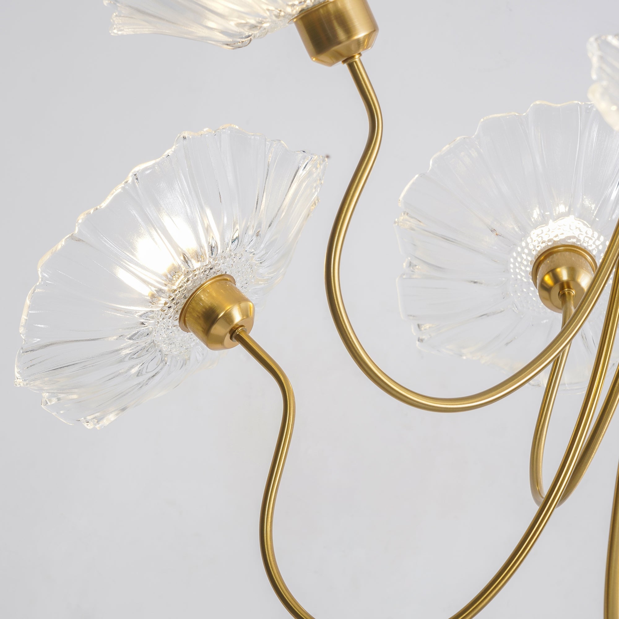 Lustra Chandelier Lotus Leaf Glass - Letslighting