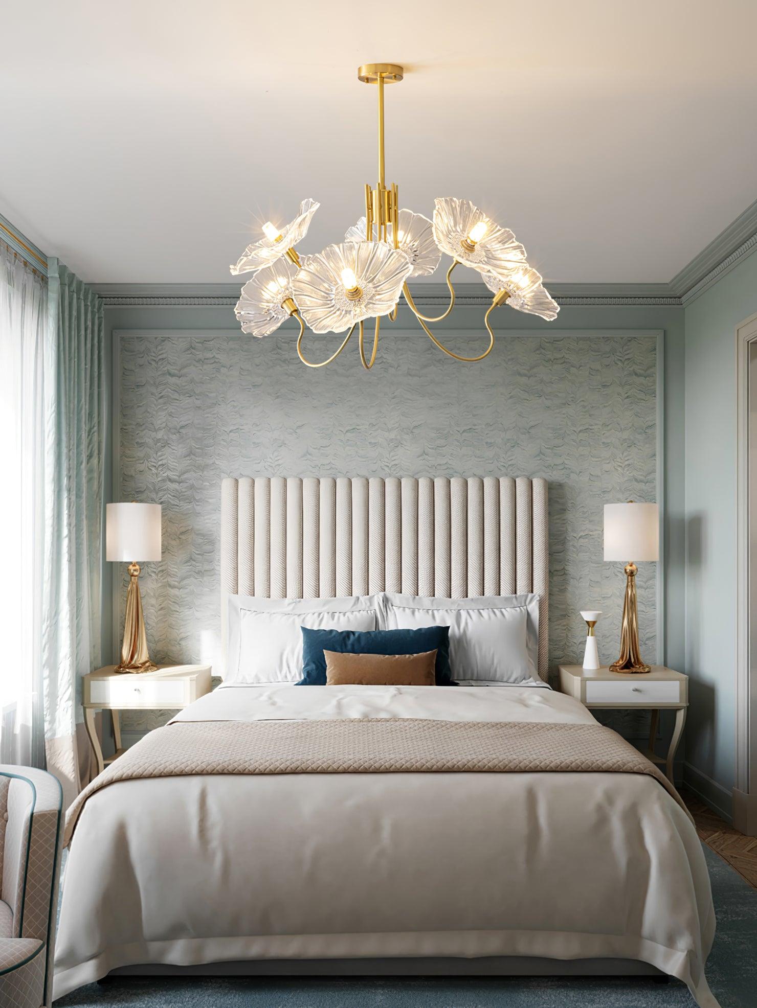 Lustra Chandelier Lotus Leaf Glass - Letslighting