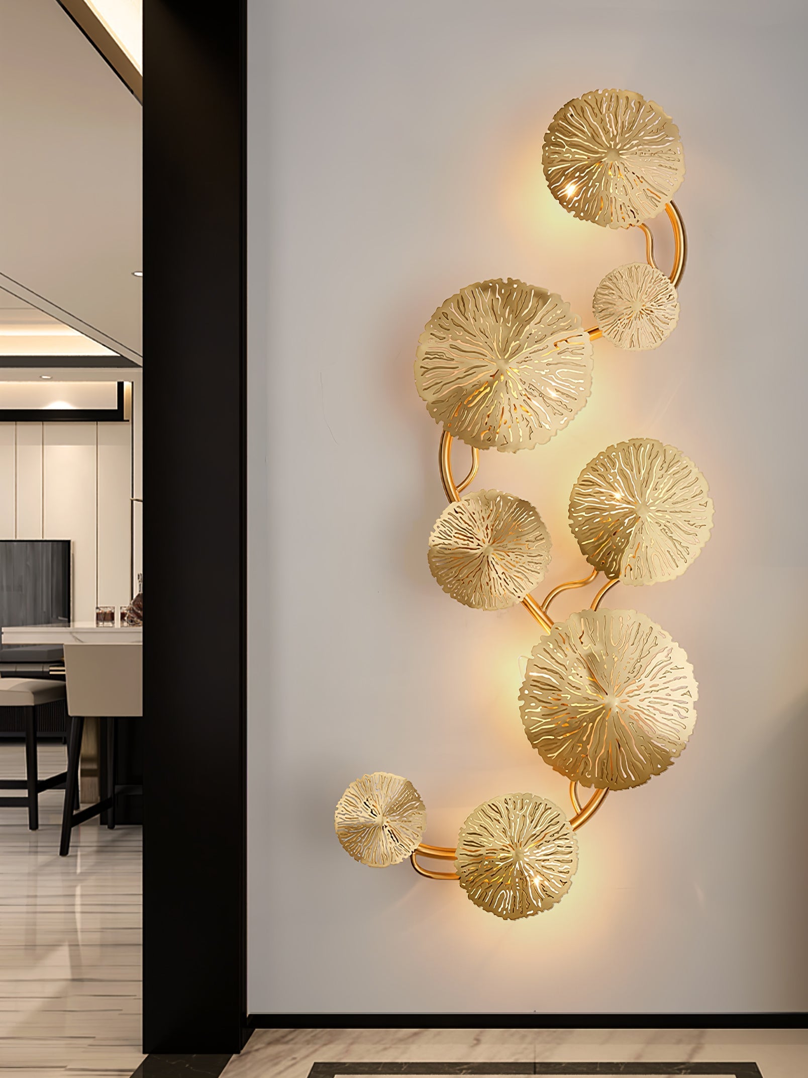 Lustra Wall Lamp Lotus Leaf Brass - Letslighting