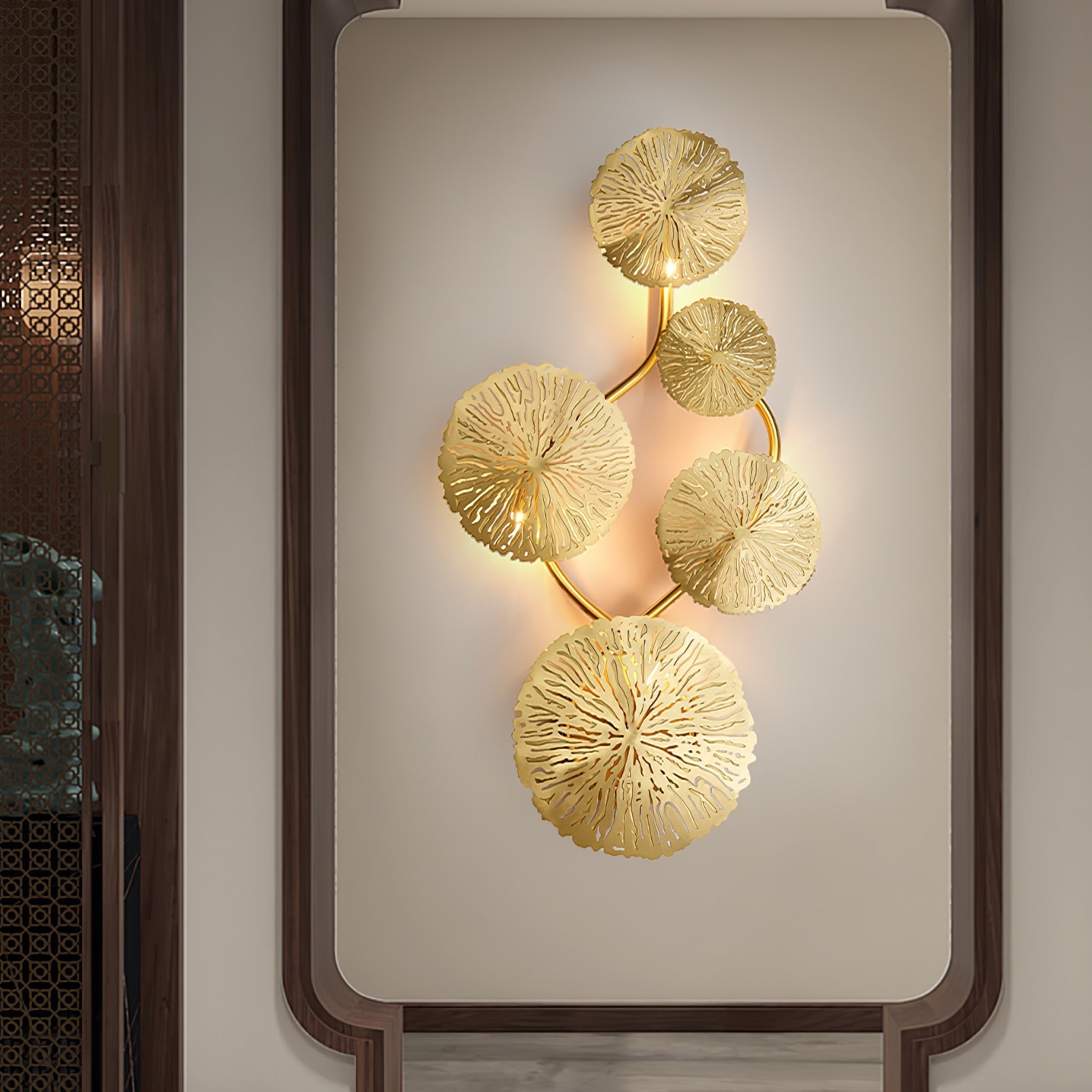 Lustra Wall Lamp Lotus Leaf Brass - Letslighting