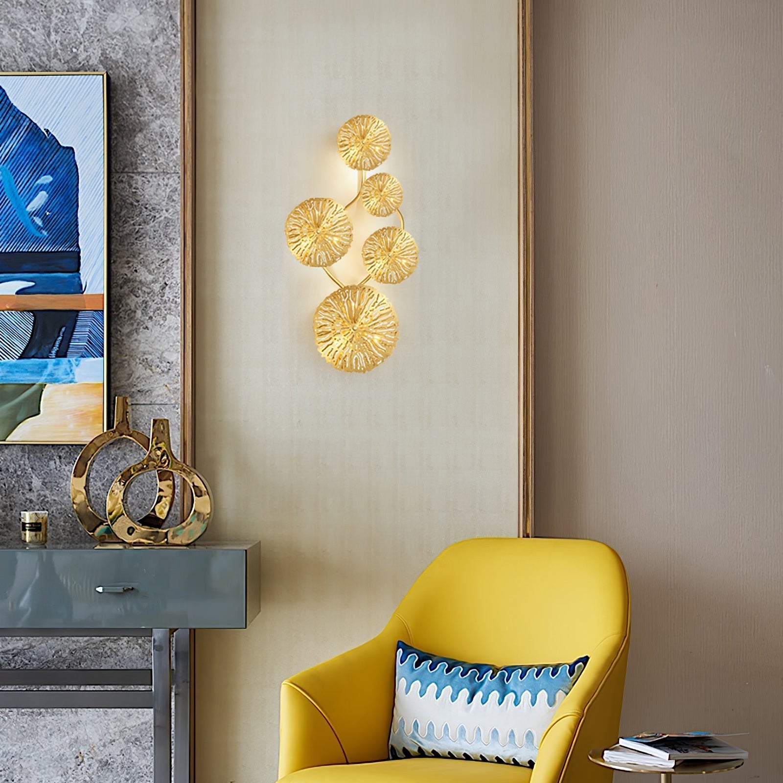 Lustra Wall Lamp Lotus Leaf Brass - Letslighting