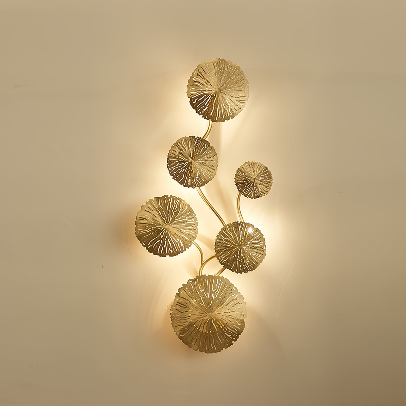 Lustra Wall Lamp Lotus Leaf Brass - Letslighting