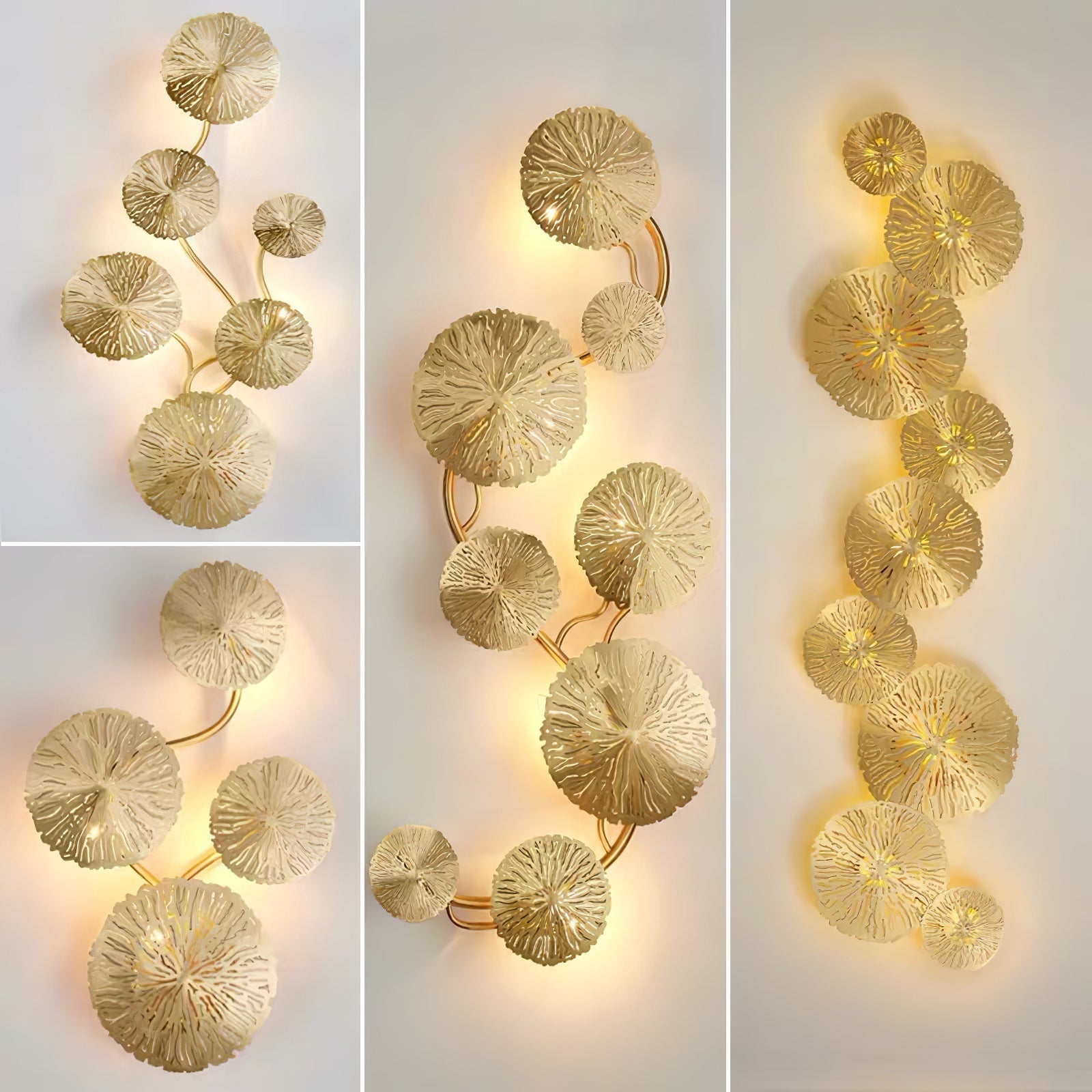 Lustra Wall Lamp Lotus Leaf Brass - Letslighting