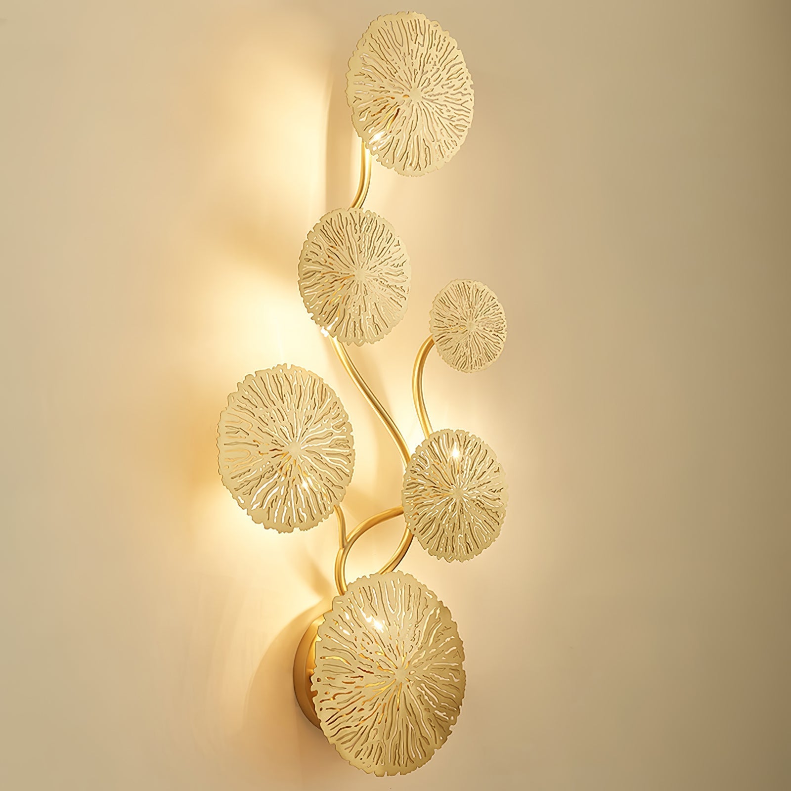 Lustra Wall Lamp Lotus Leaf Brass - Letslighting