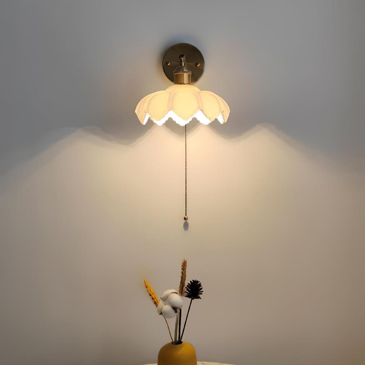 Lotus Nordic Art Rotatable Glass Wall Lamp - Letslighting