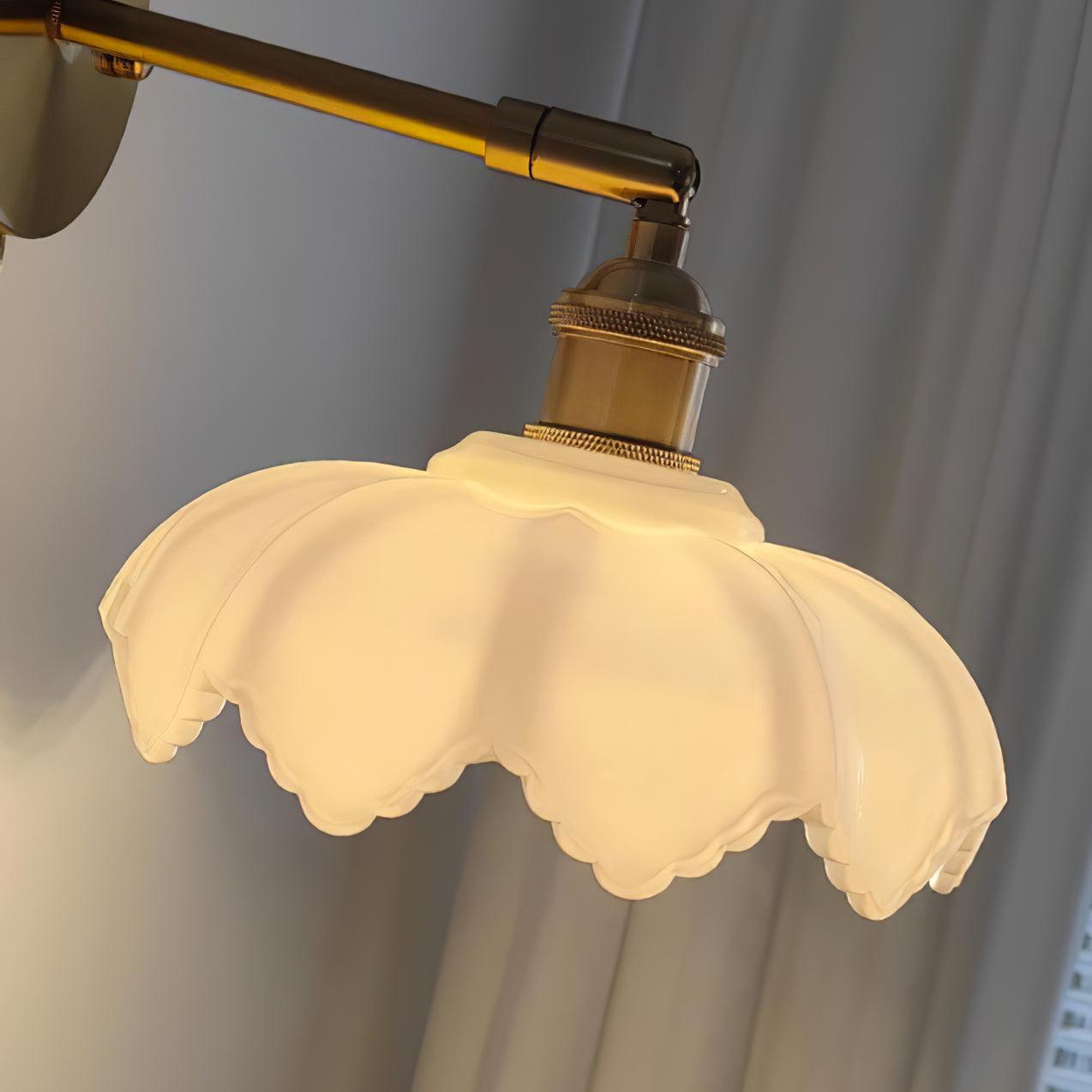 Lotus Nordic Art Rotatable Glass Wall Lamp - Letslighting
