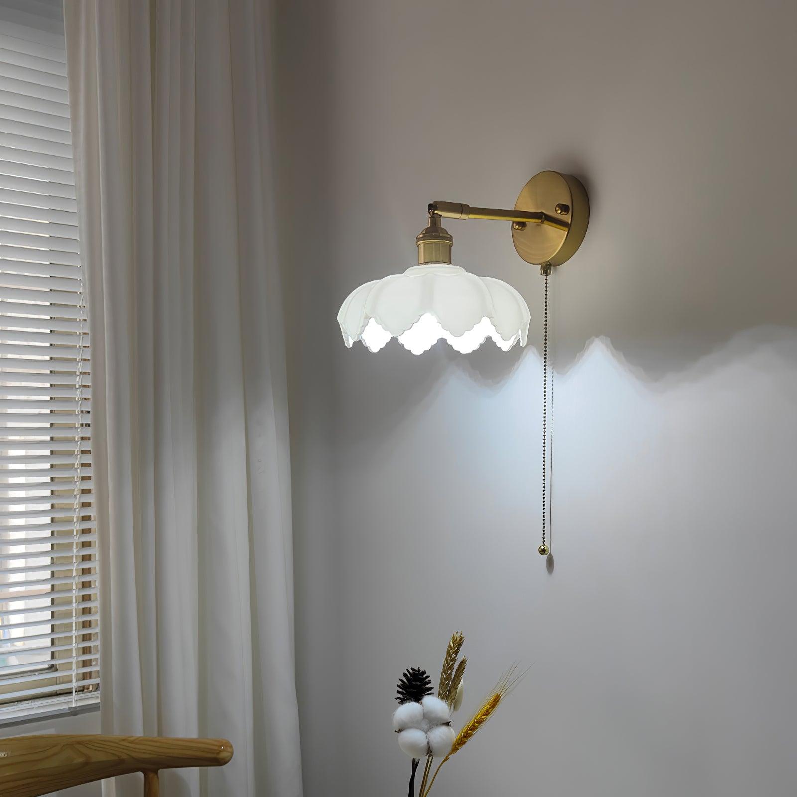 Lotus Nordic Art Rotatable Glass Wall Lamp - Letslighting