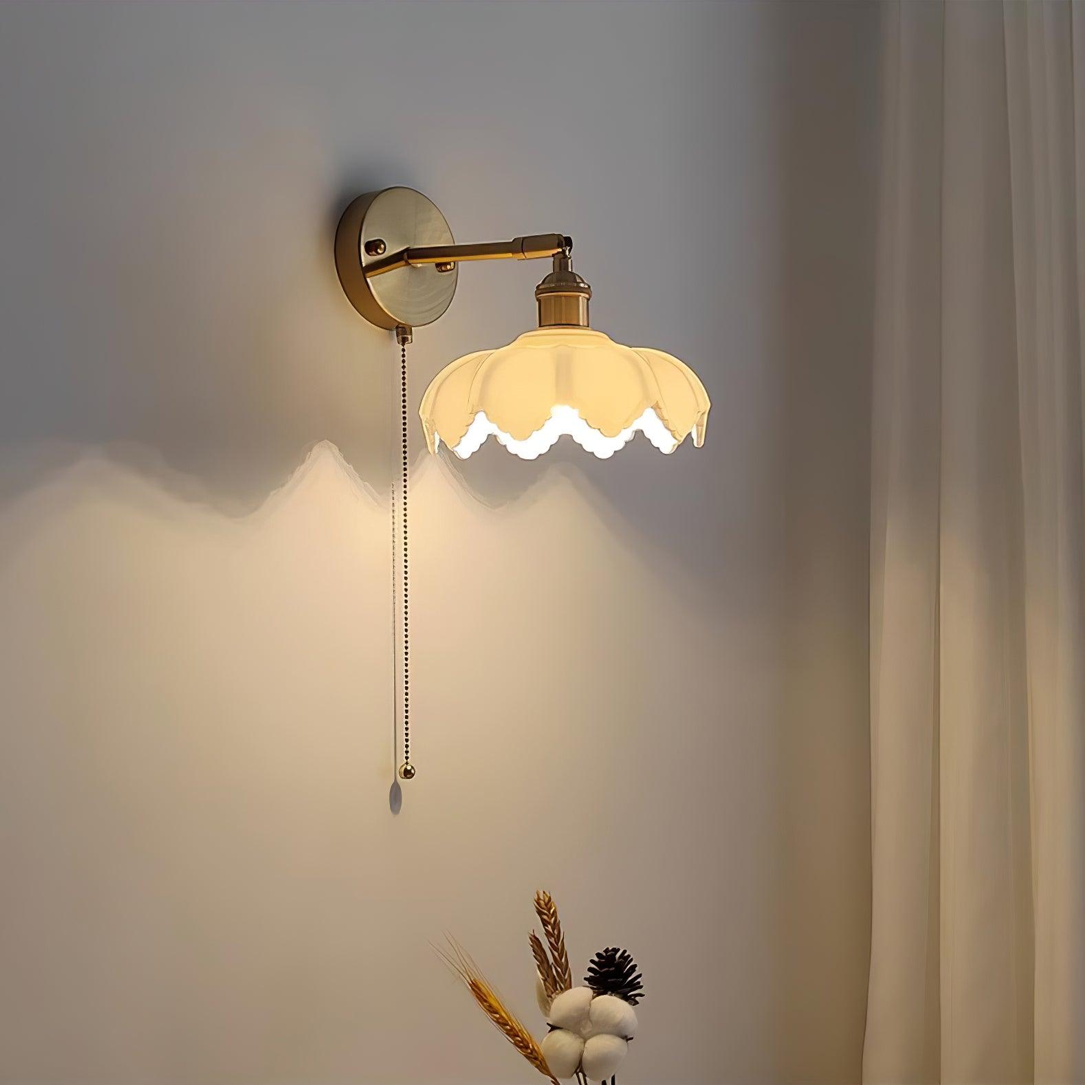 Lotus Nordic Art Rotatable Glass Wall Lamp - Letslighting