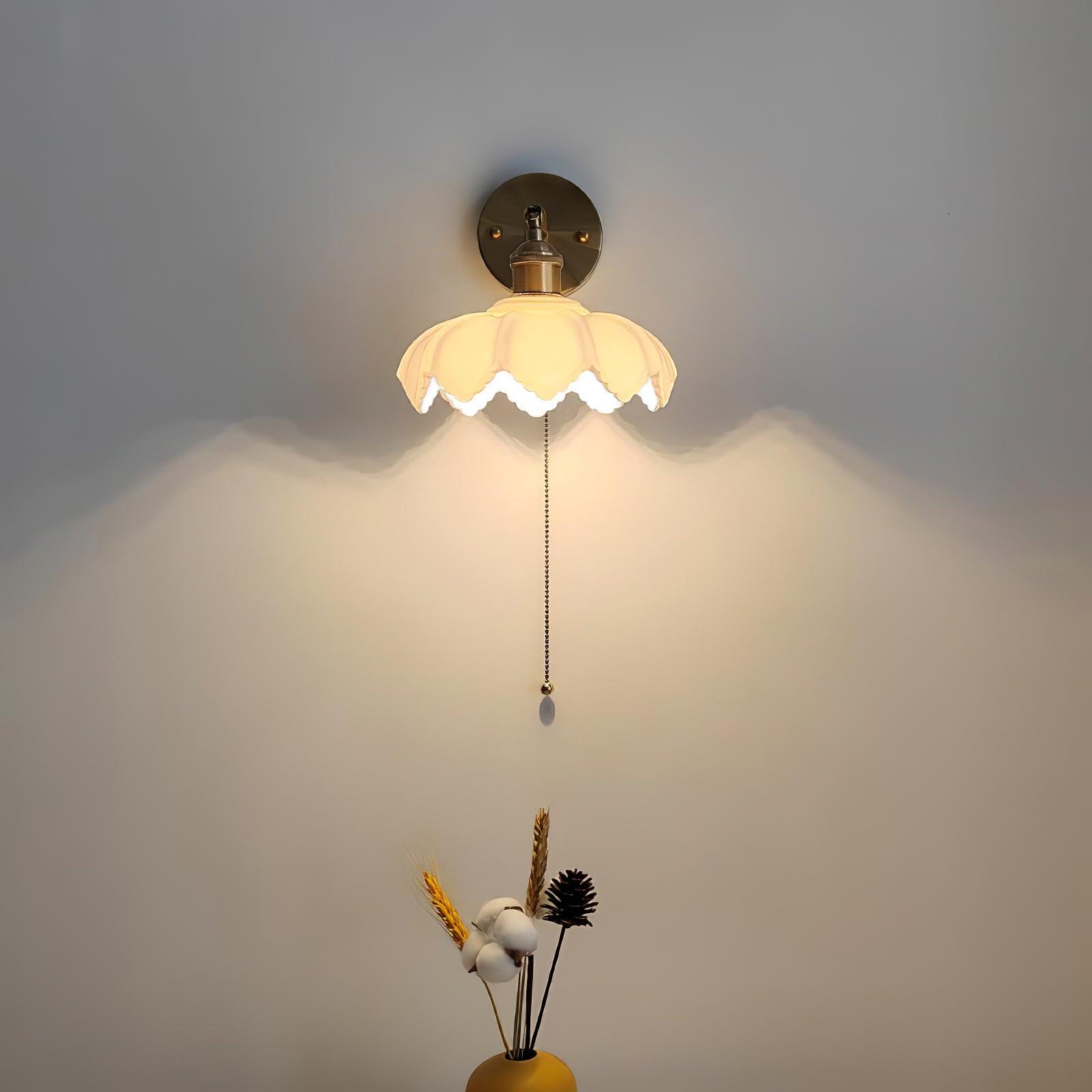 Lotus Nordic Art Rotatable Glass Wall Lamp - Letslighting