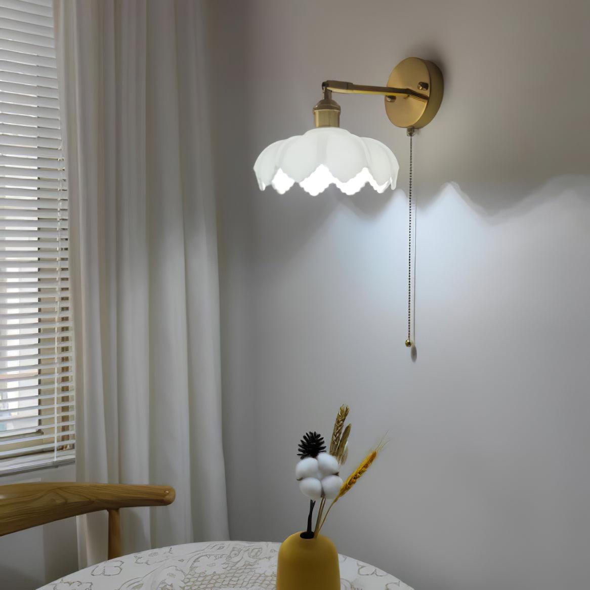 Lotus Nordic Art Rotatable Glass Wall Lamp - Letslighting