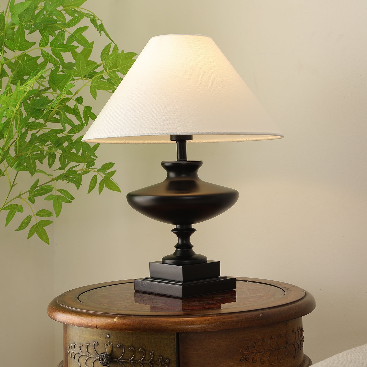 Liorat Wood & Fabric Table Lamp - Letslighting
