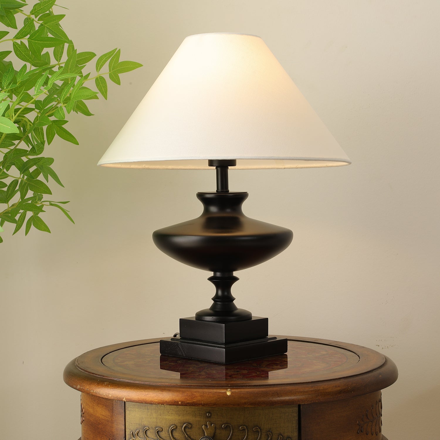 Liorat Wood & Fabric Table Lamp - Letslighting