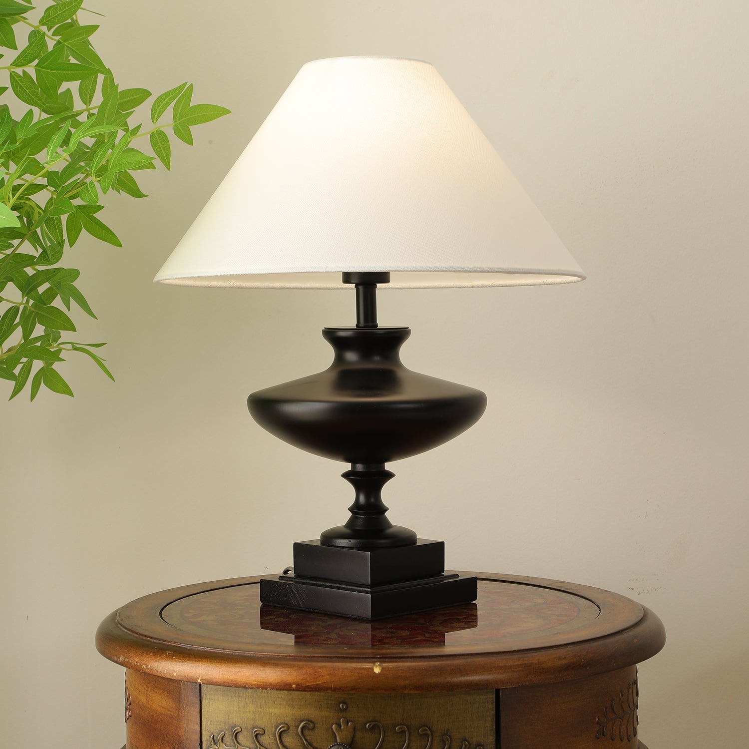 Liorat Wood & Fabric Table Lamp - Letslighting