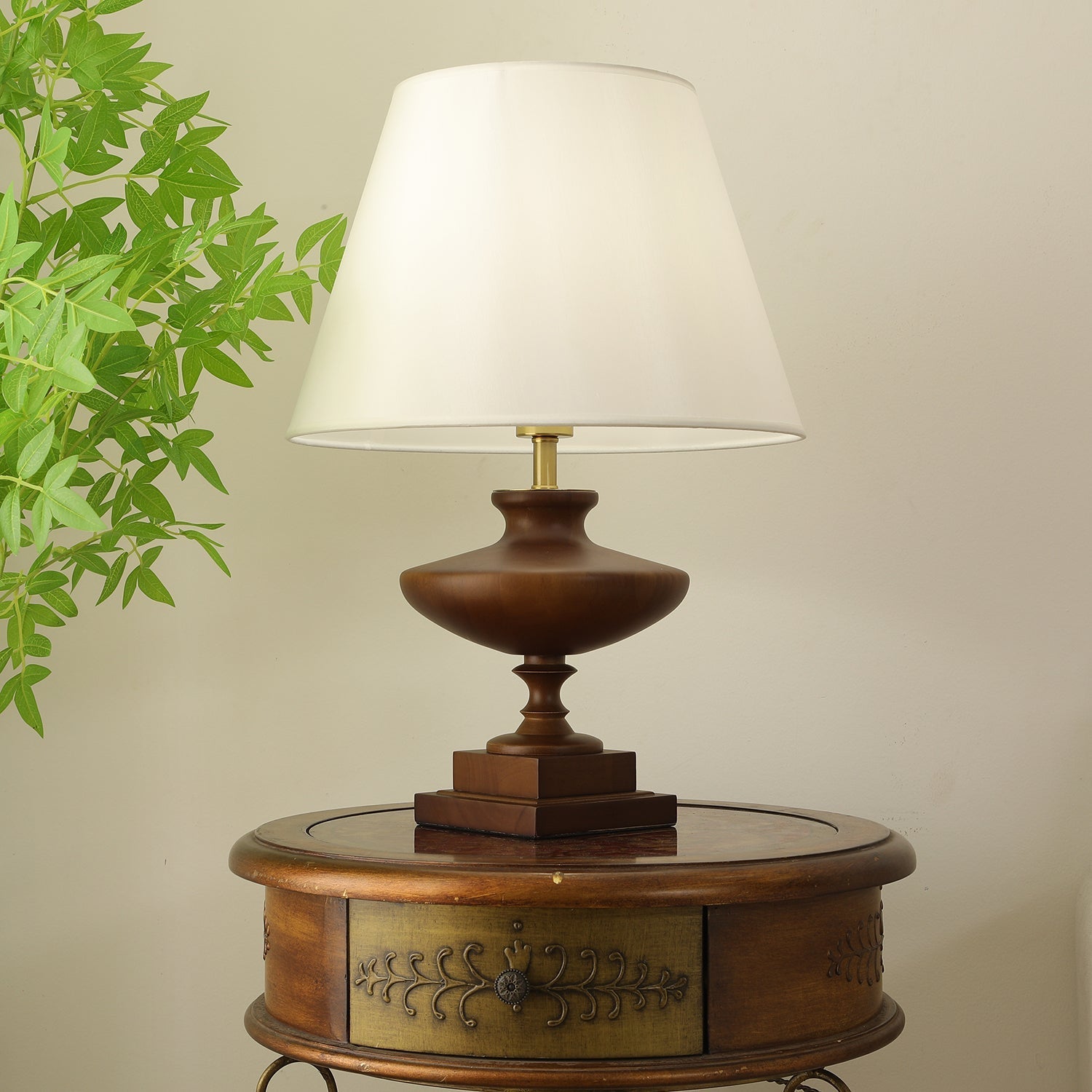 Liorat Wood & Fabric Table Lamp - Letslighting