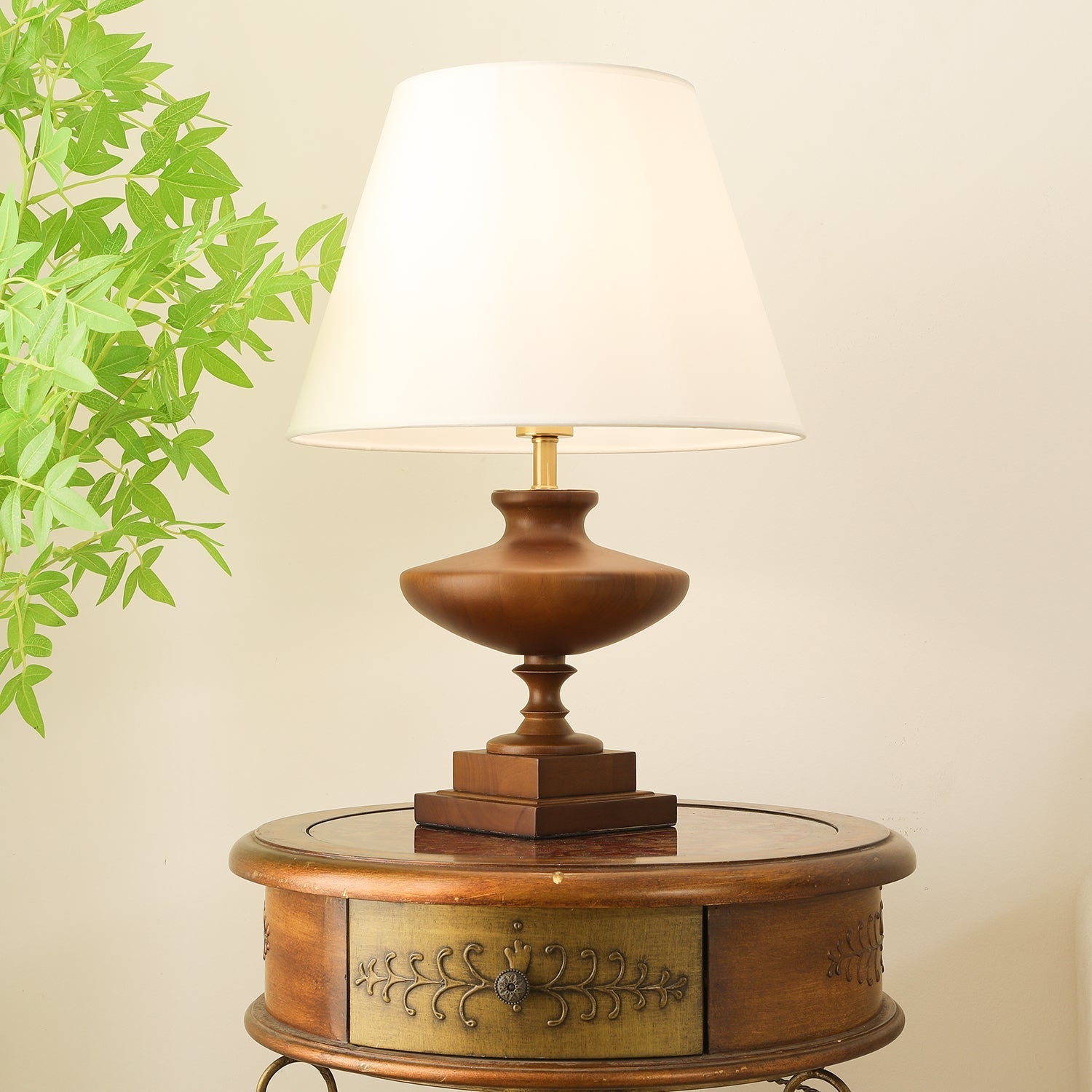 Liorat Wood & Fabric Table Lamp - Letslighting