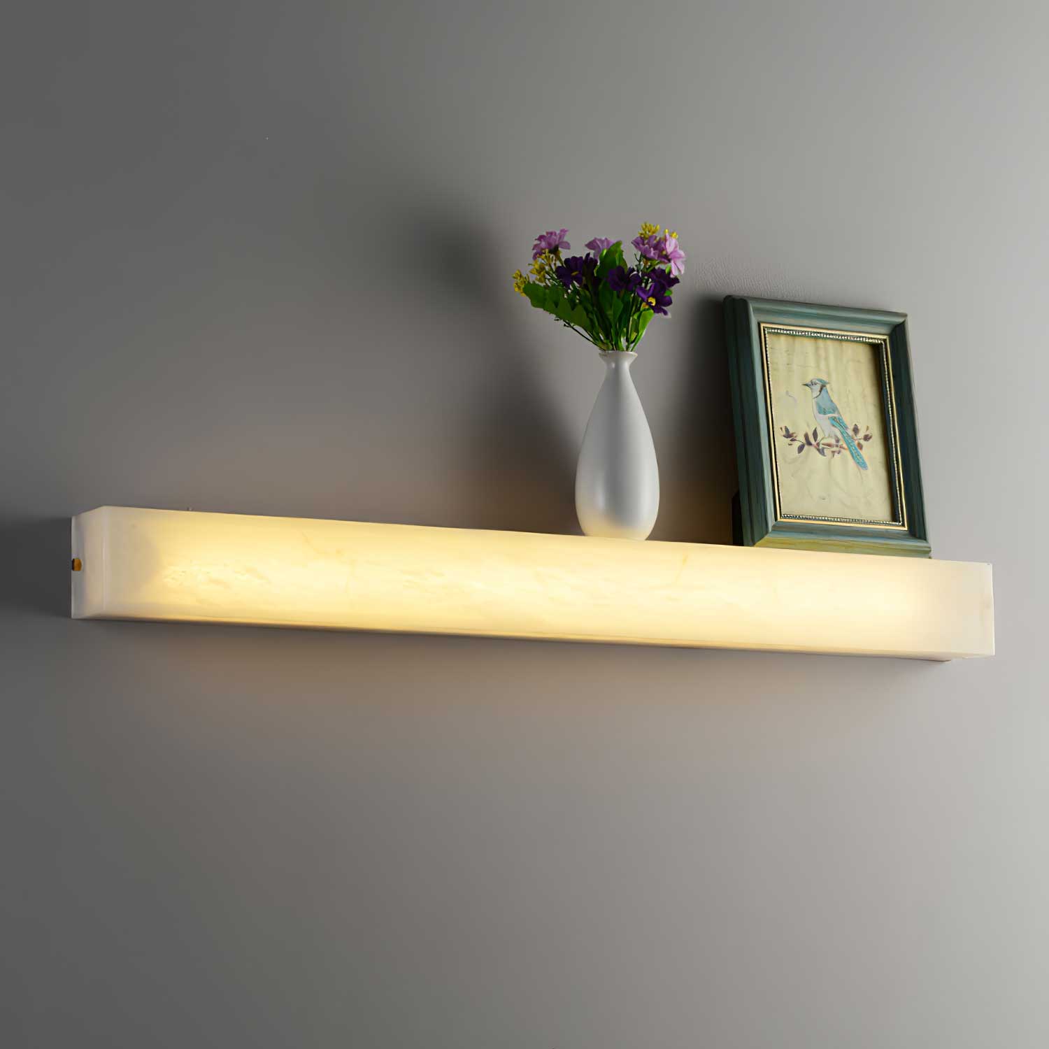 Irina Cylindrical Alabaster Wall Light - Letslighting