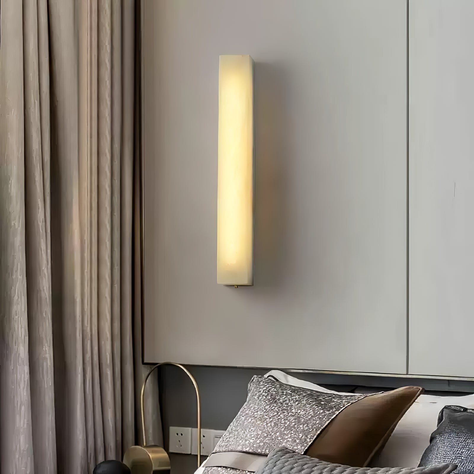 Irina Cylindrical Alabaster Wall Light - Letslighting