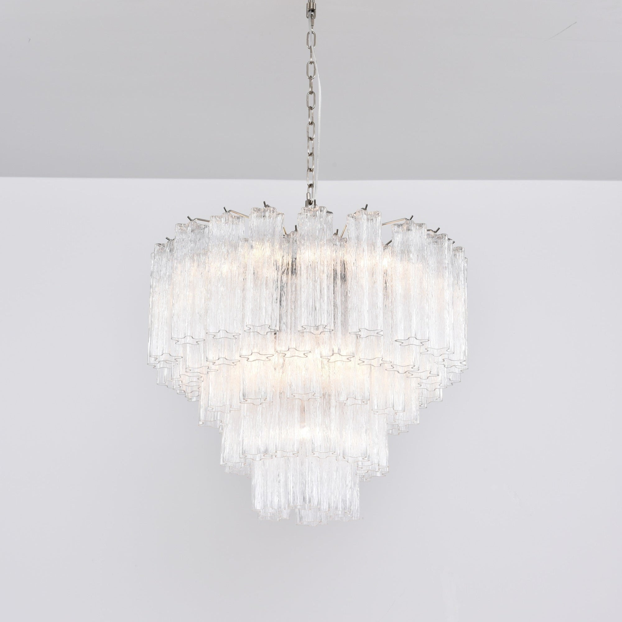 Aurora Chandelier Clear Glass Multi-Tier Crystal Glow - Letslighting