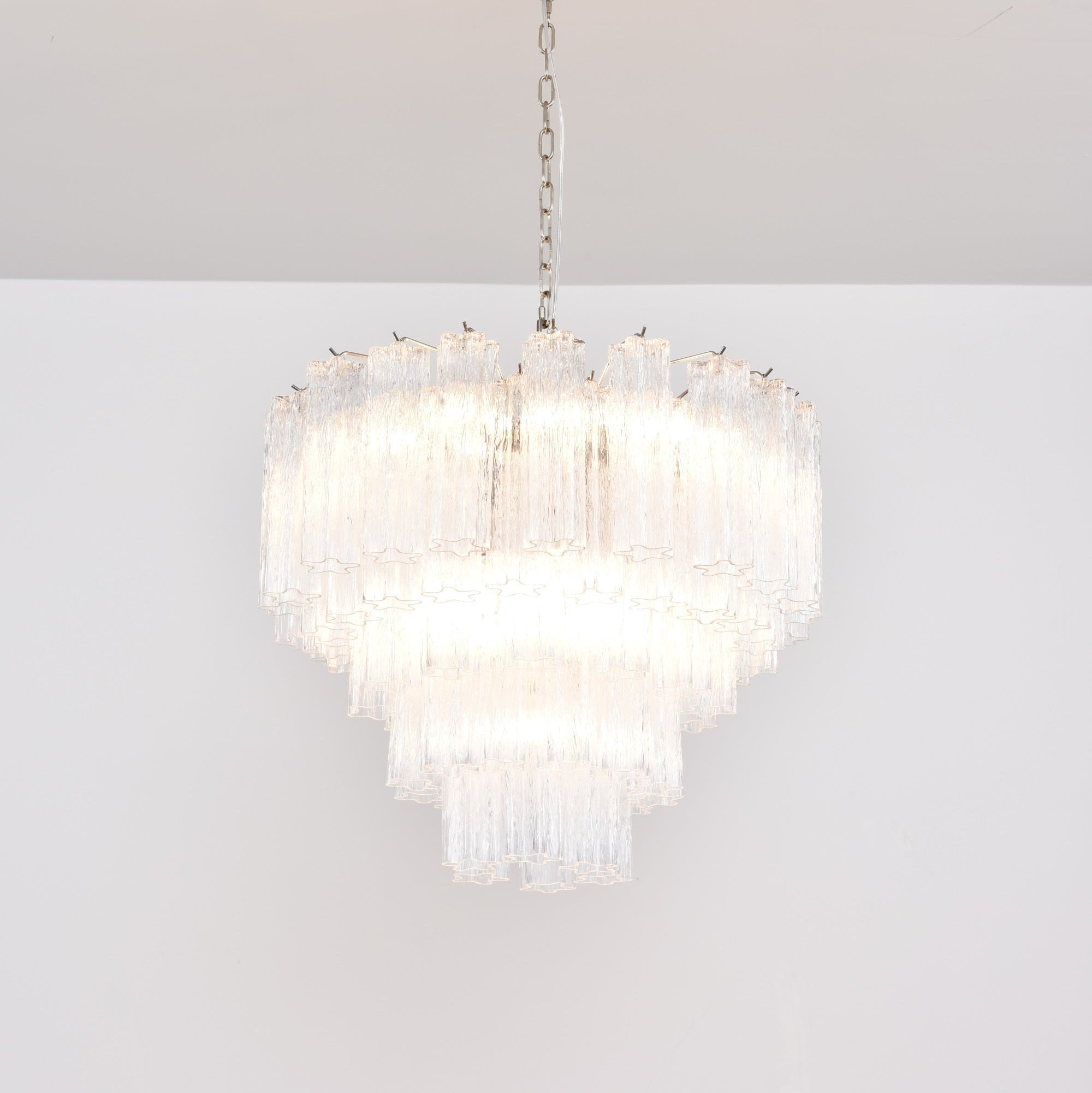 Aurora Chandelier Clear Glass Multi-Tier Crystal Glow - Letslighting