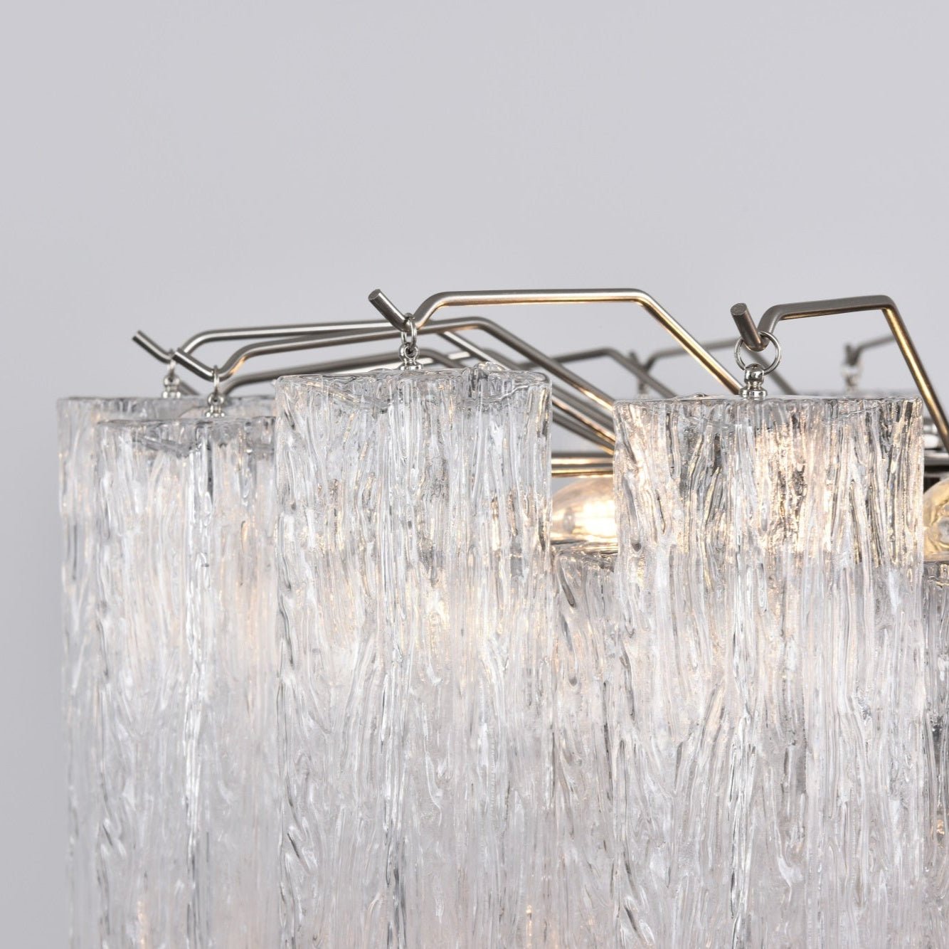 Aurora Chandelier Clear Glass Multi-Tier Crystal Glow - Letslighting