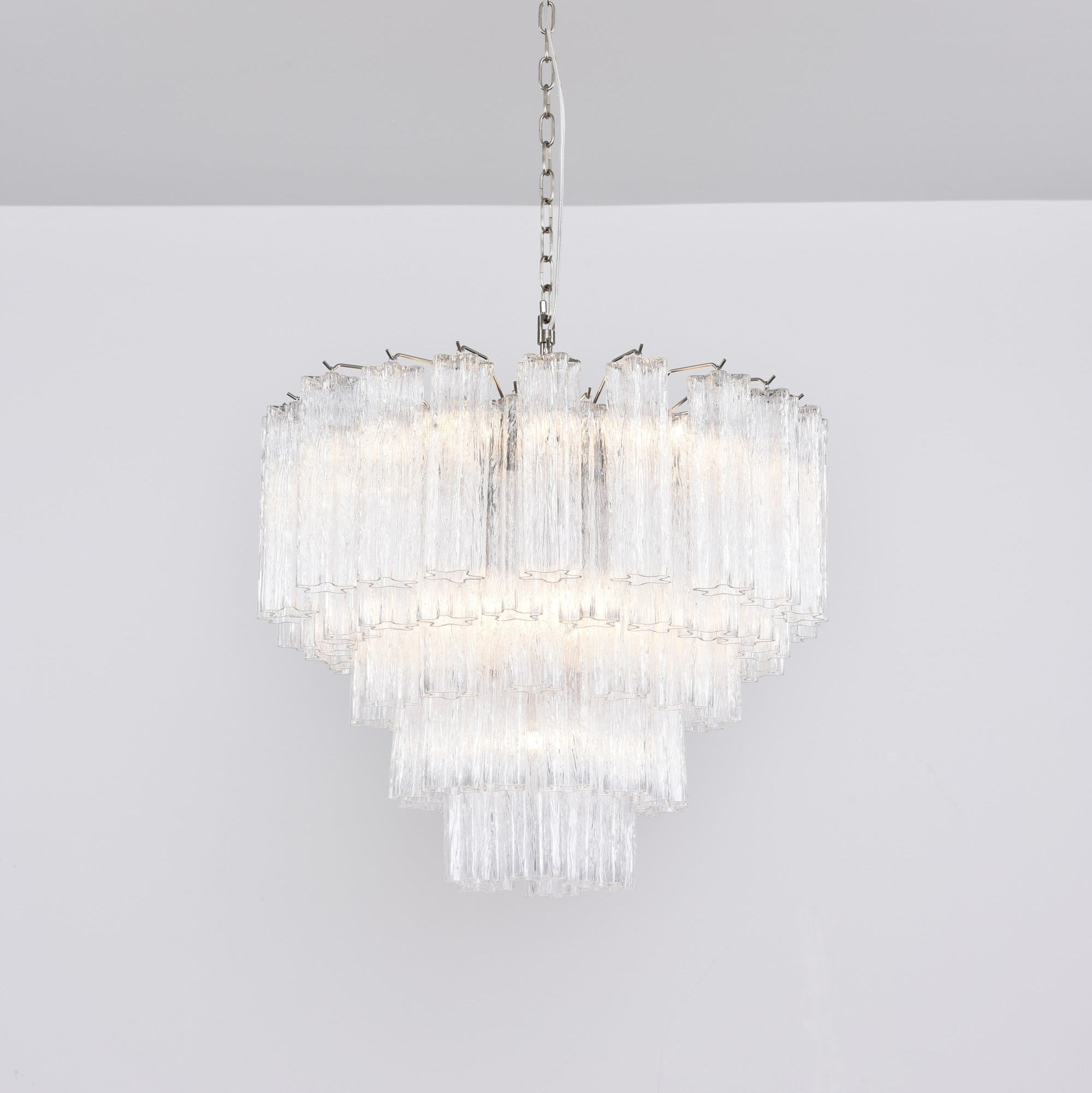 Aurora Chandelier Clear Glass Multi-Tier Crystal Glow - Letslighting