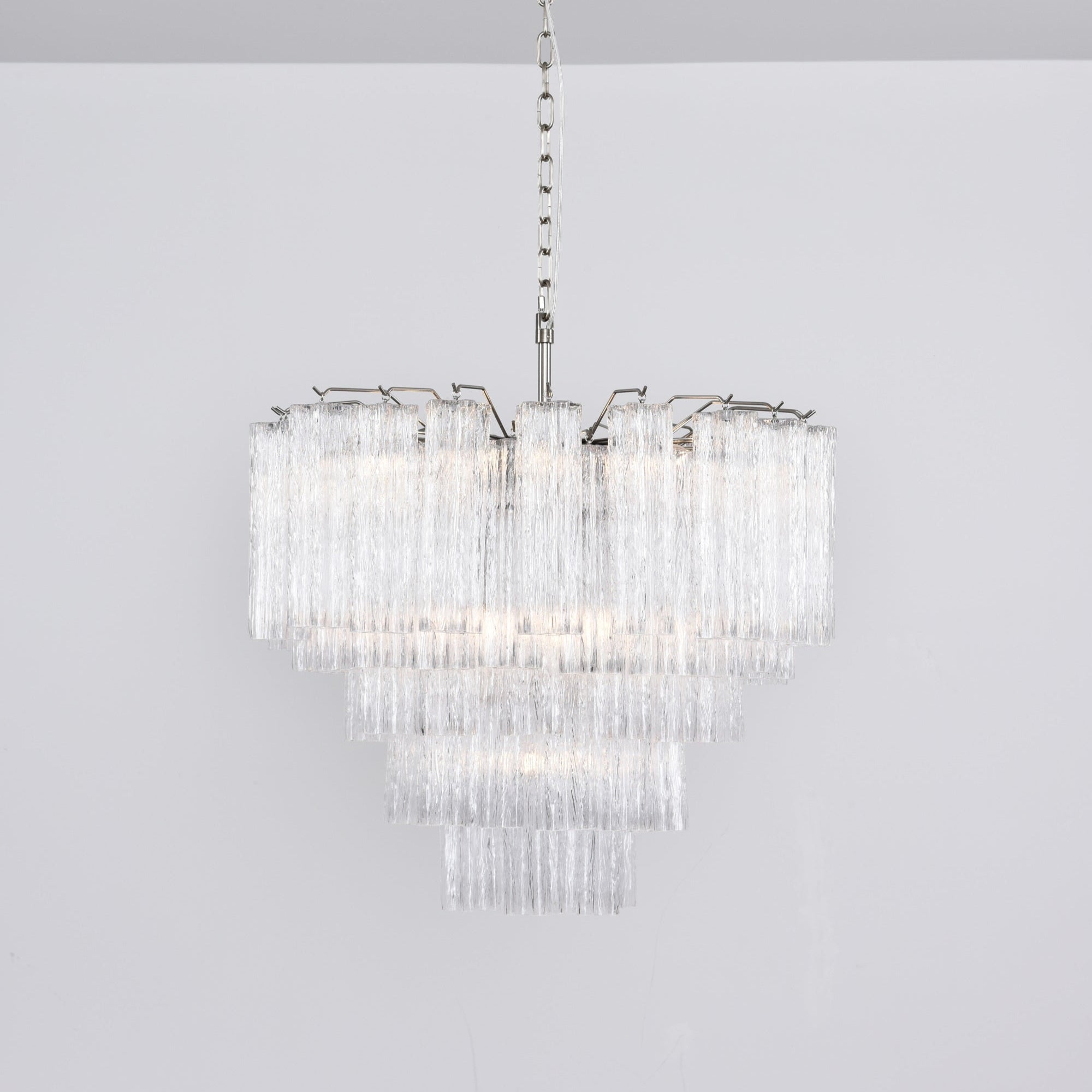 Aurora Chandelier Clear Glass Multi-Tier Crystal Glow - Letslighting