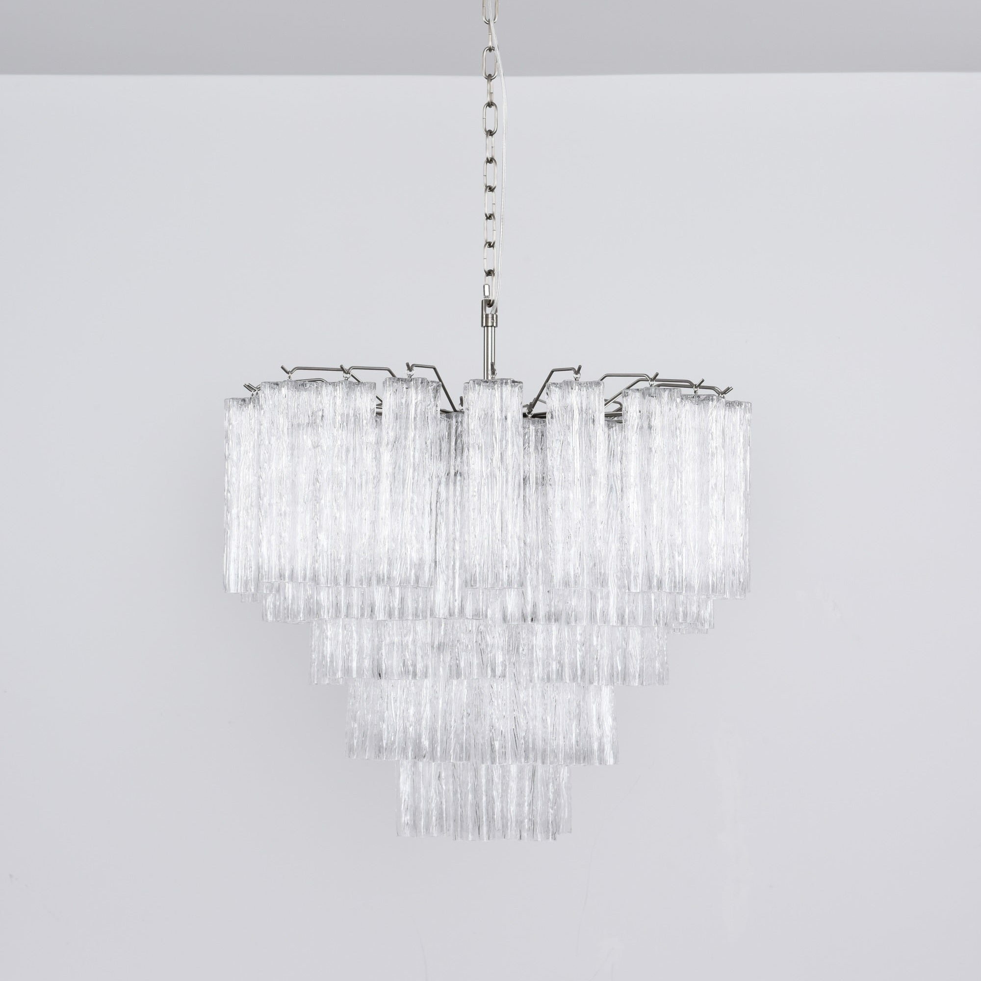 Aurora Chandelier Clear Glass Multi-Tier Crystal Glow - Letslighting