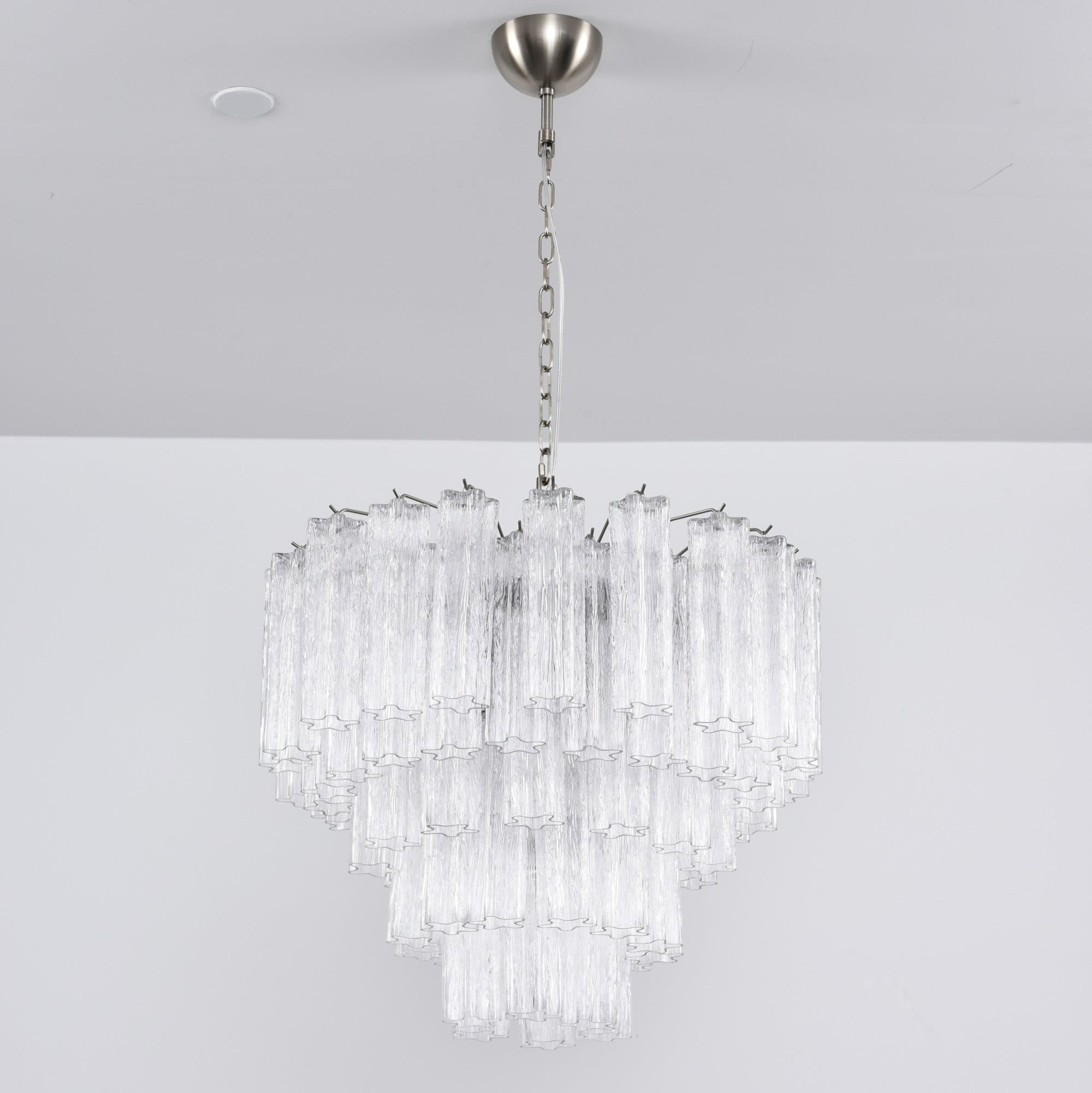 Aurora Chandelier Clear Glass Multi-Tier Crystal Glow - Letslighting