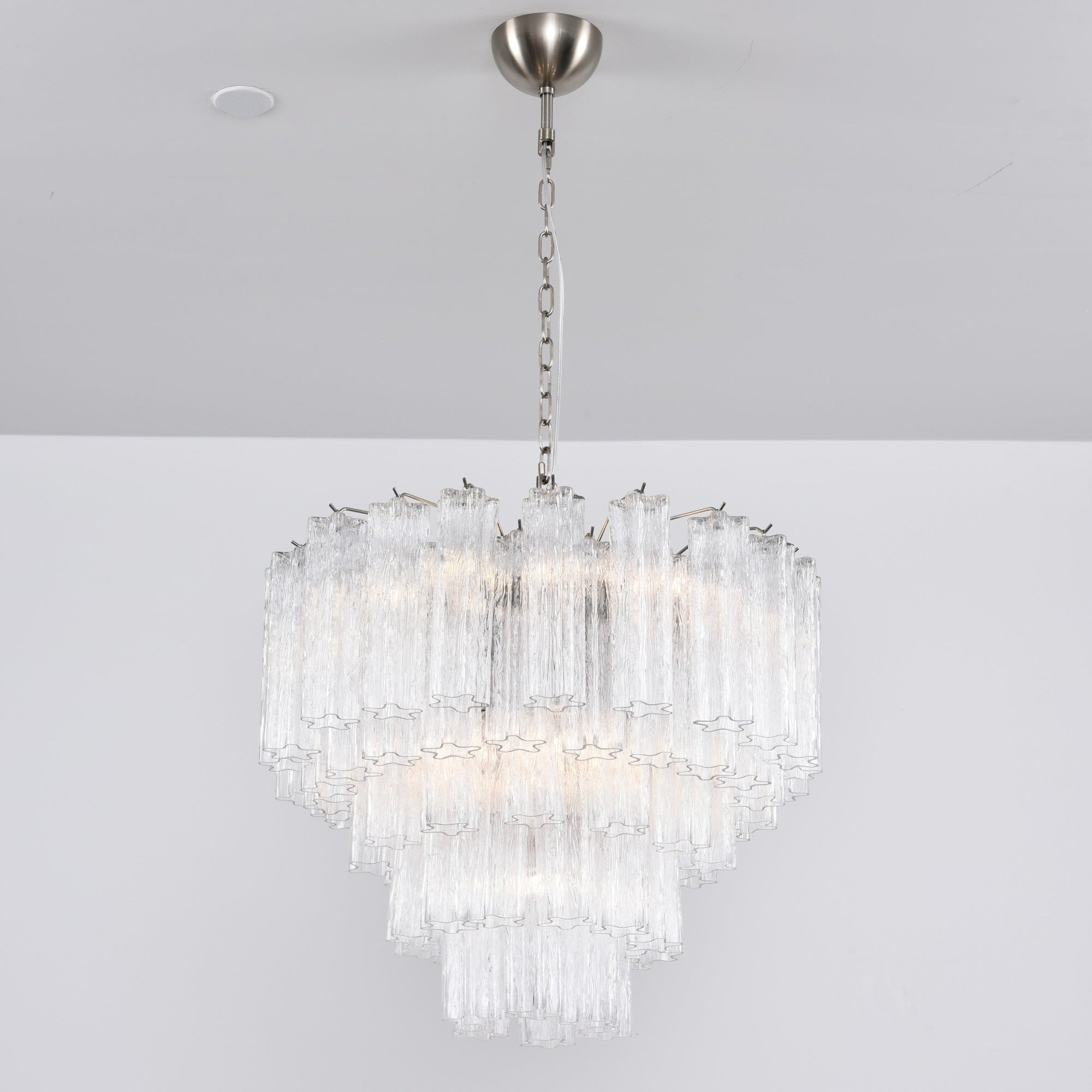 Aurora Chandelier Clear Glass Multi-Tier Crystal Glow - Letslighting