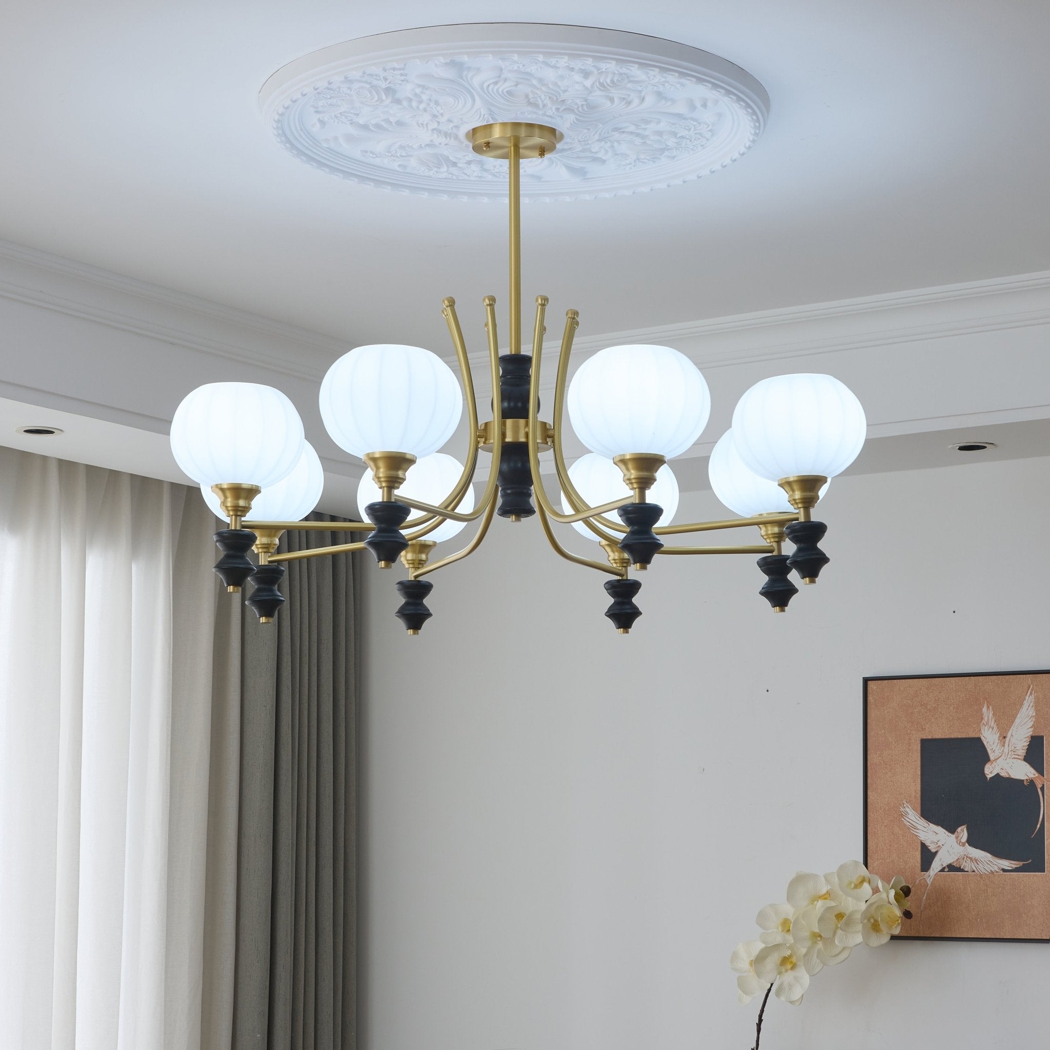 Zavenen Traditional Elegance Vintage Brass Wood Chandelier - Letslighting
