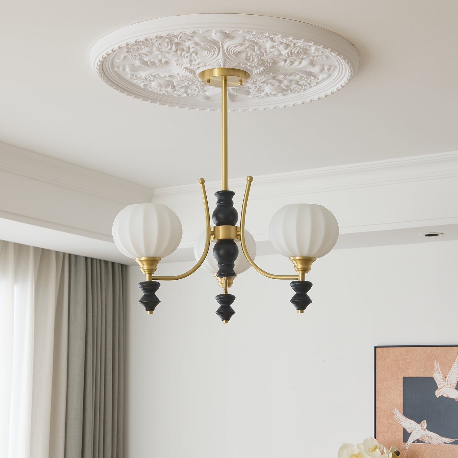 Zavenen Traditional Elegance Vintage Brass Wood Chandelier - Letslighting