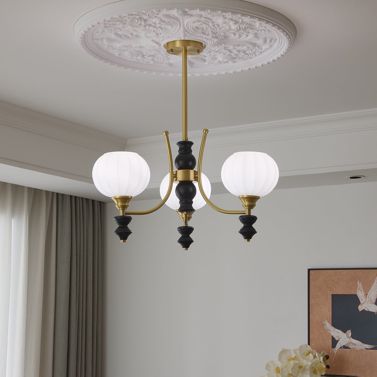 Zavenen Traditional Elegance Vintage Brass Wood Chandelier - Letslighting