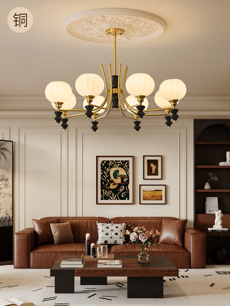 Zavenen Traditional Elegance Vintage Brass Wood Chandelier - Letslighting