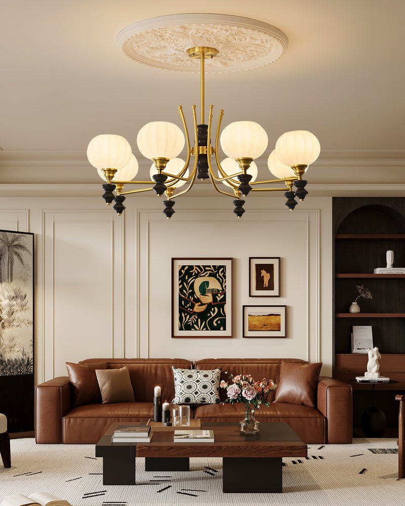 Zavenen Traditional Elegance Vintage Brass Wood Chandelier - Letslighting