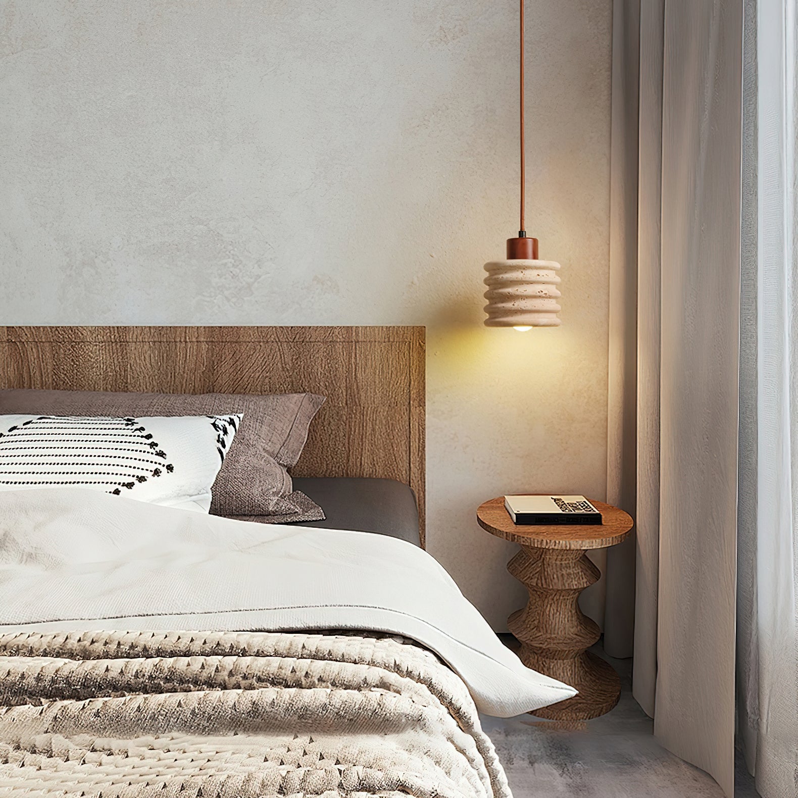 Burlat Pendant Light Travertine - Letslighting