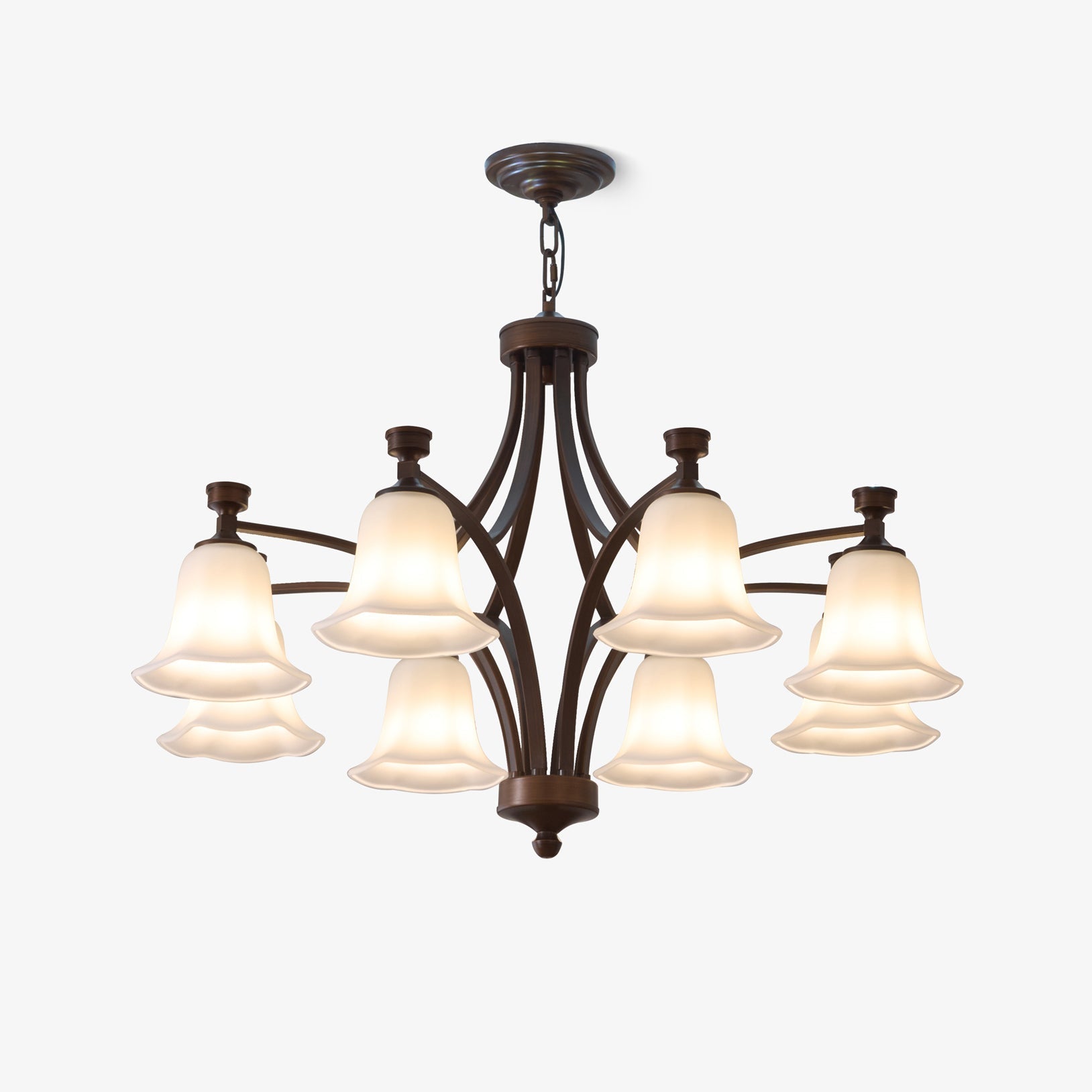 Viloros Traditional Premium Bell Glass Chandelier - Letslighting