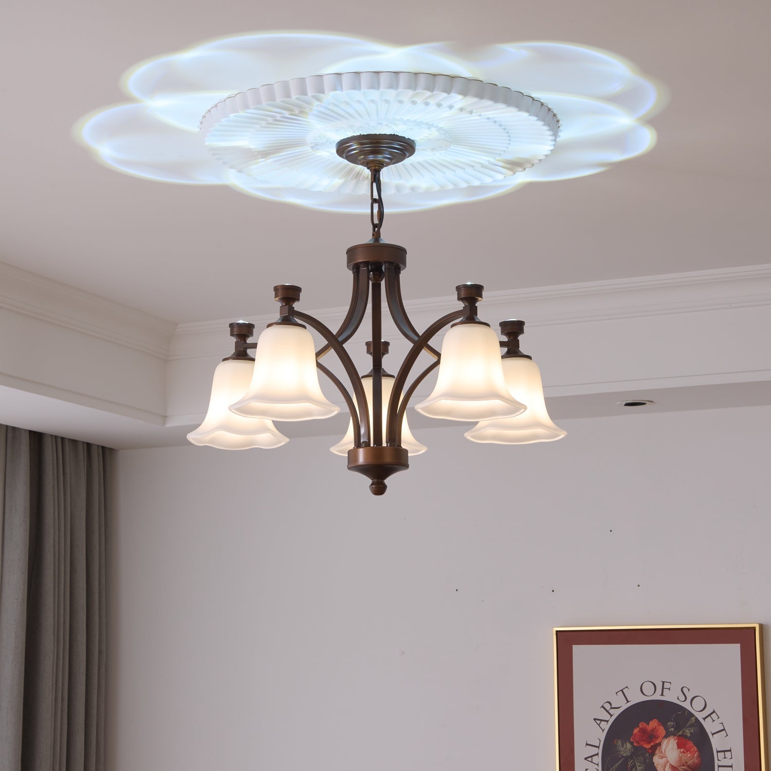 Viloros Traditional Premium Bell Glass Chandelier - Letslighting
