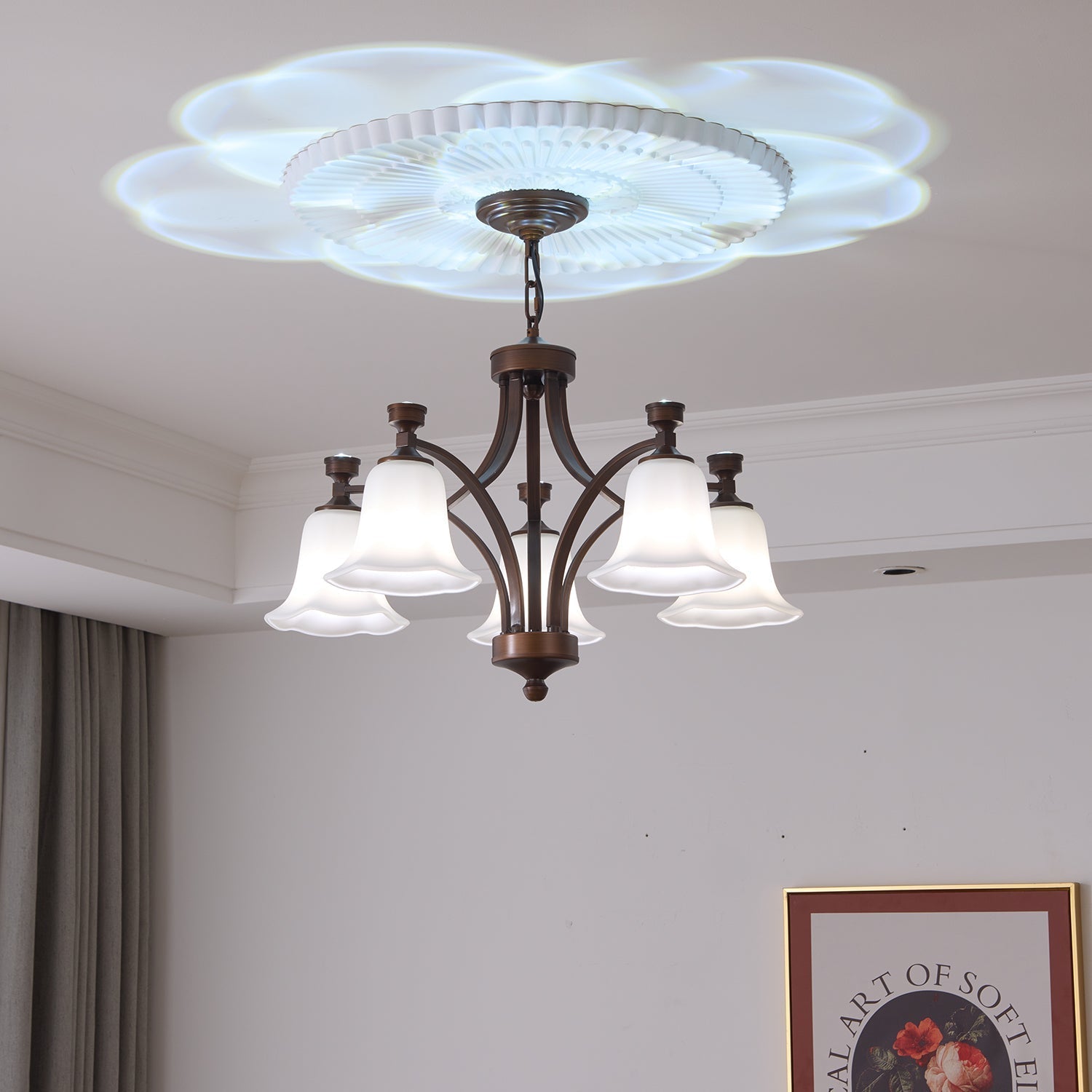 Viloros Traditional Premium Bell Glass Chandelier - Letslighting