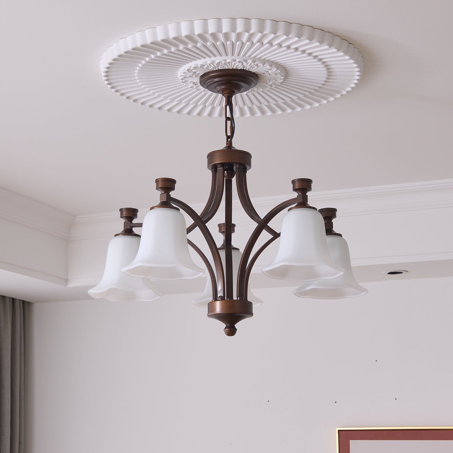Viloros Traditional Premium Bell Glass Chandelier - Letslighting