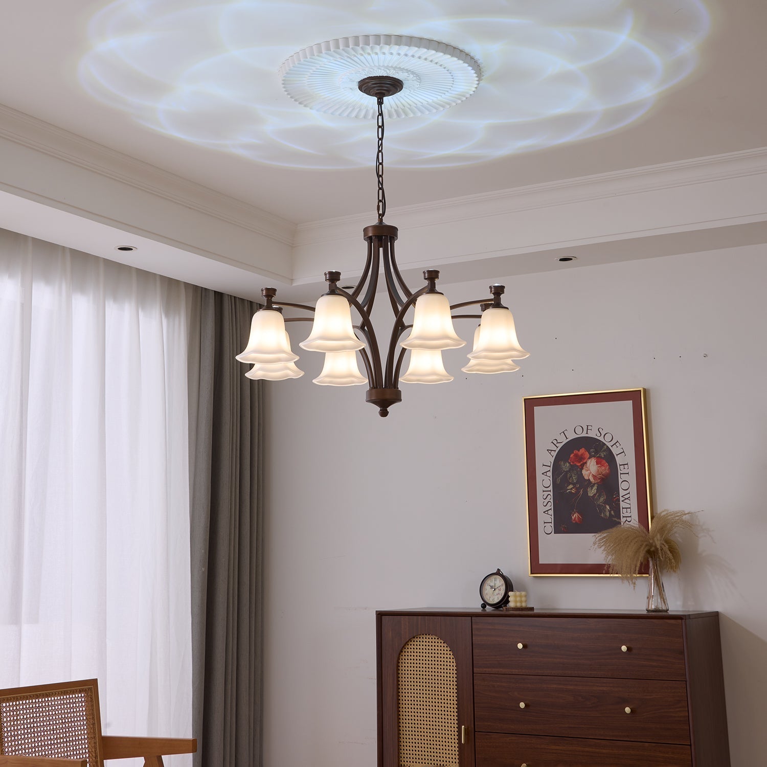 Viloros Traditional Premium Bell Glass Chandelier - Letslighting