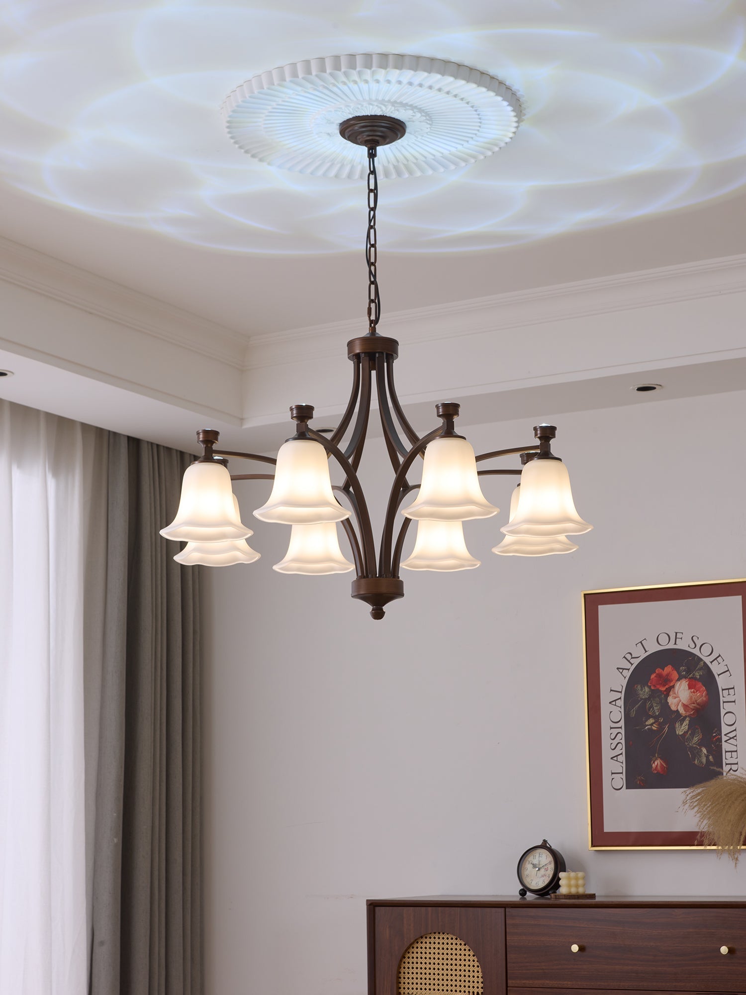 Viloros Traditional Premium Bell Glass Chandelier - Letslighting